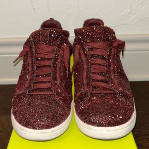 Gianni Bini | Maroon Red Glitter Shoes | Size 9.5 | Women’s Sneakers | 2018